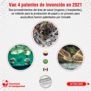 Cuatro nuevas patentes para la Universidad del Valle