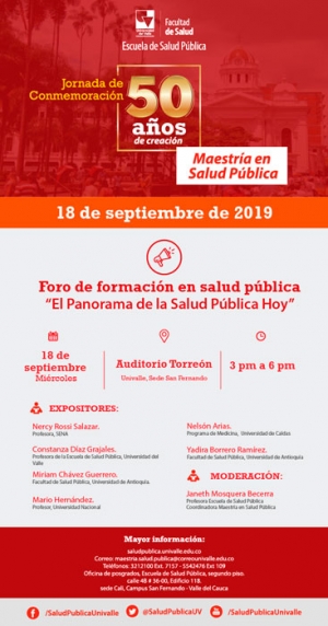 Foro El Panorama de la Salud P&uacute;blica Hoy