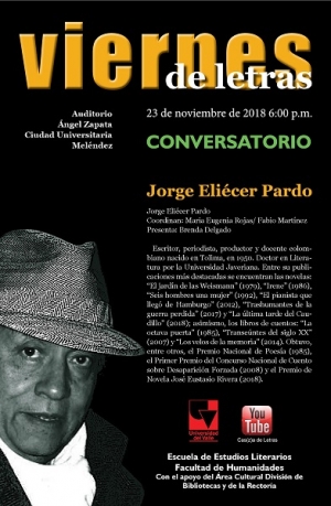 Jorge Eli&eacute;cer Pardo, en Viernes de Letras