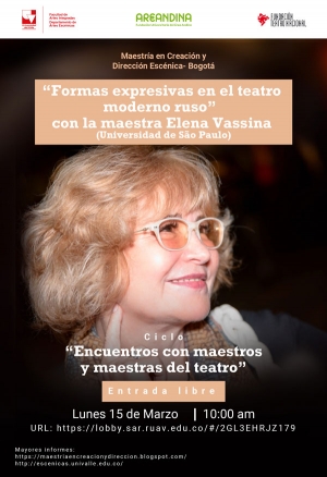 "Formas expresivas en el teatro moderno ruso" con la maestra Elena Vassina