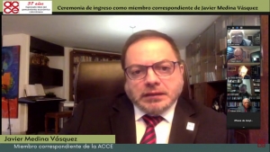 Profesor Javier Medina, nuevo miembro de la  Academia Colombiana de Ciencias Econ&oacute;micas