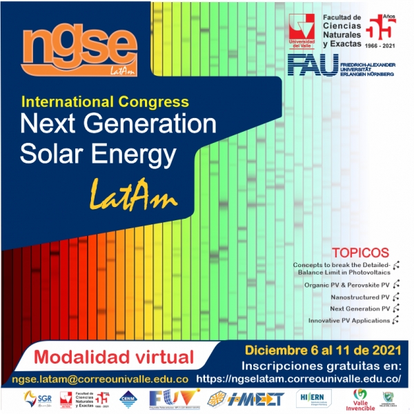 Congreso Internacional: Next Generation Solar Energy &ndash; Am&eacute;rica Latina (NGSE-LatAm)