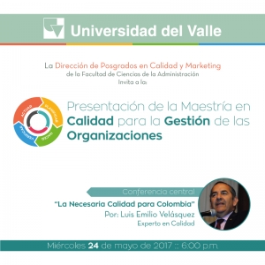 Nueva Maestr&iacute;a en Calidad para la Gesti&oacute;n de las Organizaciones