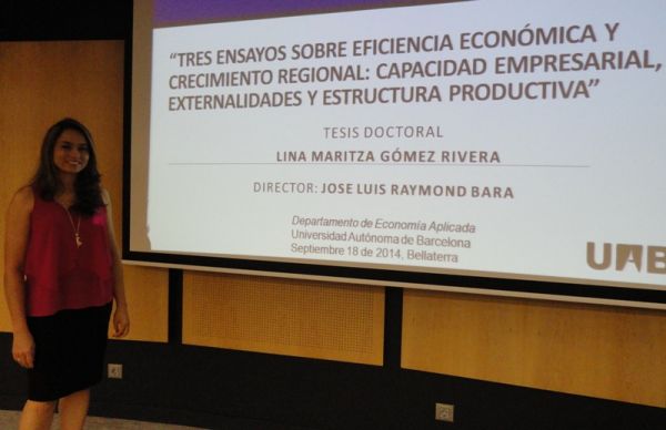 Tesis Cum Laude en Espa&ntilde;a a egresada de Econom&iacute;a