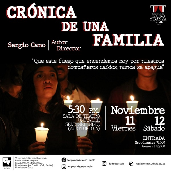 Estreno teatral "Cr&oacute;nica de una familia"