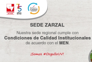 Univalle Zarzal recibe concepto favorable del MEN por su calidad institucional