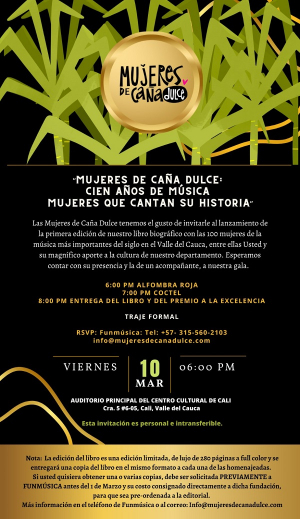Lanzamiento del libro &ldquo;Mujeres de Ca&ntilde;a Dulce: Cien a&ntilde;os de m&uacute;sica, mujeres que cantan su historia&rdquo;