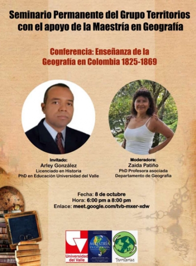 Ense&ntilde;anza de la Geograf&iacute;a en Colombia 1825-1869