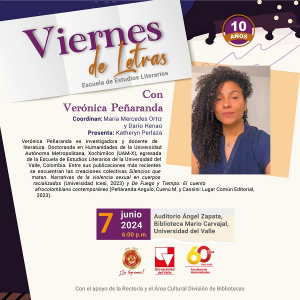 Viernes de Letras con Ver&oacute;nica Pe&ntilde;aranda