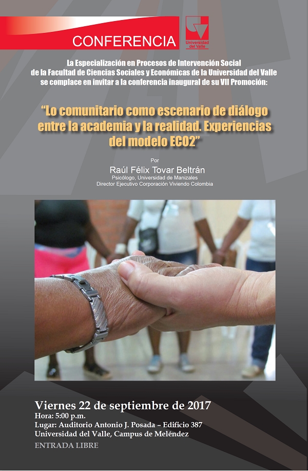 Charla Inaugural VII Promoci&oacute;n de la Especializaci&oacute;n en Procesos de Intervenci&oacute;n Social