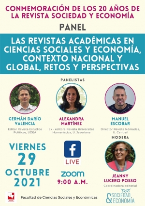 Conmemoraci&oacute;n, 20 a&ntilde;os de la Revista Sociedad y Econom&iacute;a