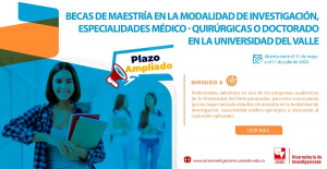 Disponibles becas de formaci&oacute;n para la atenci&oacute;n de las demandas territoriales del Valle del Cauca