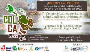 En octubre, IV Congreso Latinoamericano sobre Conflictos Ambientales