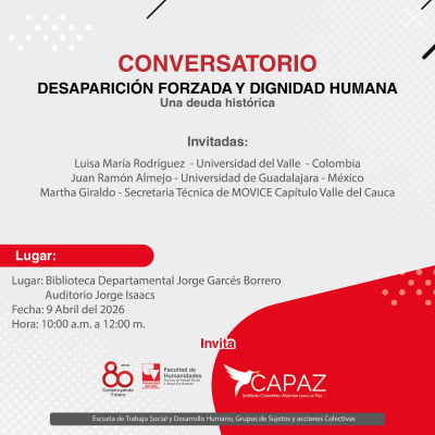 Conversatorio &ldquo;Desaparici&oacute;n forzada y dignidad humana: una deuda hist&oacute;rica"