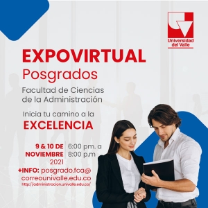 Ag&eacute;ndese en la Expovirtual de Posgrados de Administraci&oacute;n