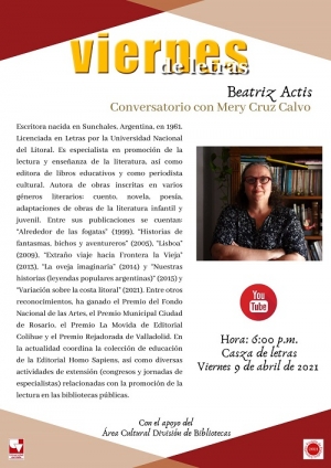 Viernes de Letras con Beatriz Actis