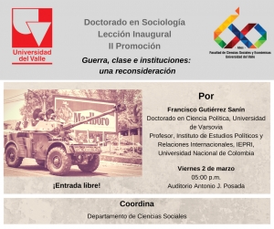 Charla: 'Guerra, clase e instituciones'