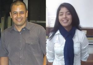 Alexander Garay Talero (Becado para doctorado) y Paola Andrea Benavides (Becada para mestr&iacute;a)