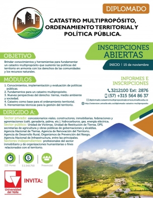 Catastro multiprop&oacute;sito, ordenamiento territorial y pol&iacute;ticas p&uacute;blicas