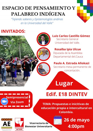 C&iacute;rculos de pensamiento y palabreo ind&iacute;gena