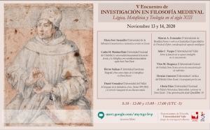 V Encuentro de Investigaci&oacute;n en Filosof&iacute;a Medieval
