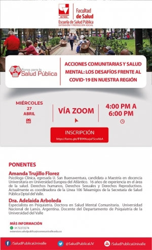 Acciones comunitarias y salud mental, los desaf&iacute;os frente al Covid-19 en nuestra regi&oacute;n