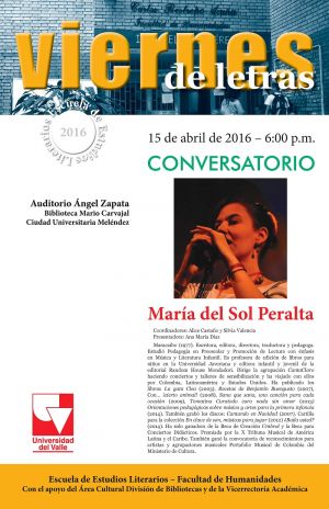 Viernes de Letras con Mar&iacute;a del Sol Peralta