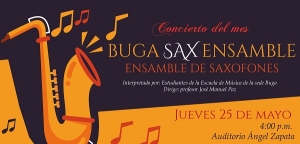 Este jueves, concierto de ensamble de saxofones