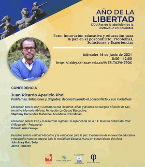 Foro Innovaci&oacute;n Educativa y Educaci&oacute;n para la Paz en el Posconflicto