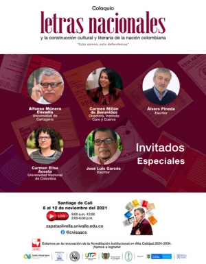 Coloquio Letras Nacionales y la construcci&oacute;n cultural y literaria de la naci&oacute;n colombiana