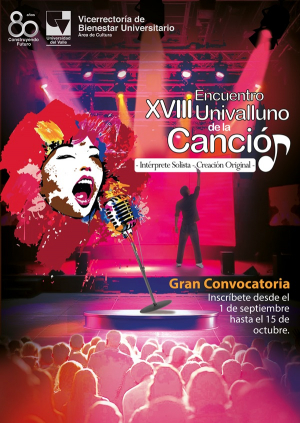 La convocatoria para el XVIII Encuentro Univalluno de la Canci&oacute;n ya est&aacute; abierta