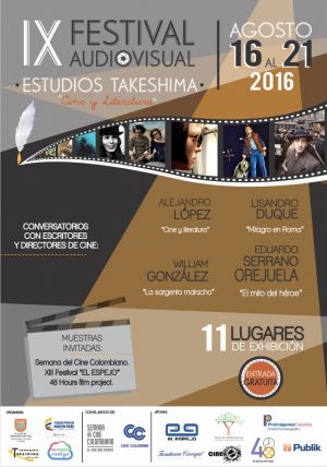 Docentes y egresado en Festival Audiovisual Takeshima