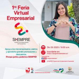 En diciembre, &lsquo;C&oacute;mprale a Cali&rsquo; en la Feria Virtual Empresarial SI-EMPRE
