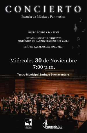 Orquesta Sinf&oacute;nica de Univalle y el grupo Borda y Sanjuan se unen para concierto de fin de a&ntilde;o