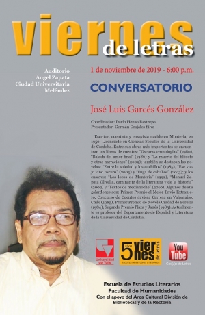 Jos&eacute; Luis Garc&eacute;s en Viernes de Letras