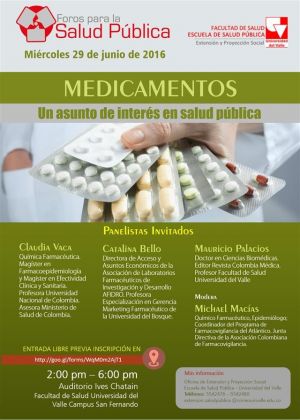 Medicamentos: asunto de inter&eacute;s en Salud P&uacute;blica