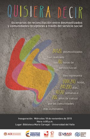 Exposici&oacute;n fotogr&aacute;fica sobre la reconciliaci&oacute;n