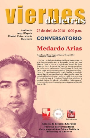 Medardo Arias en Viernes de Letras