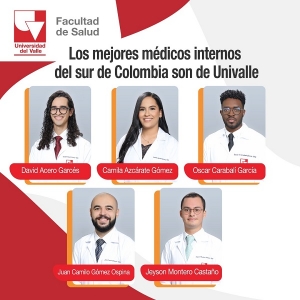 Los mejores m&eacute;dicos internos del sur de Colombia son de Univalle