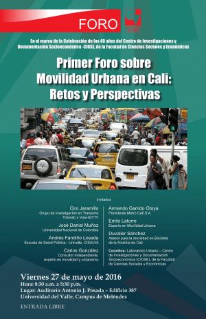 Foro sobre movilidad urbana en Cali: retos y perspectivas