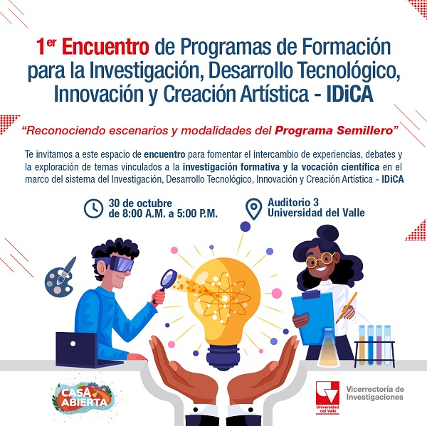 Primer Encuentro de programas de formaci&oacute;n para la investigaci&oacute;n, desarrollo tecnol&oacute;gico, innovaci&oacute;n y creaci&oacute;n art&iacute;stica